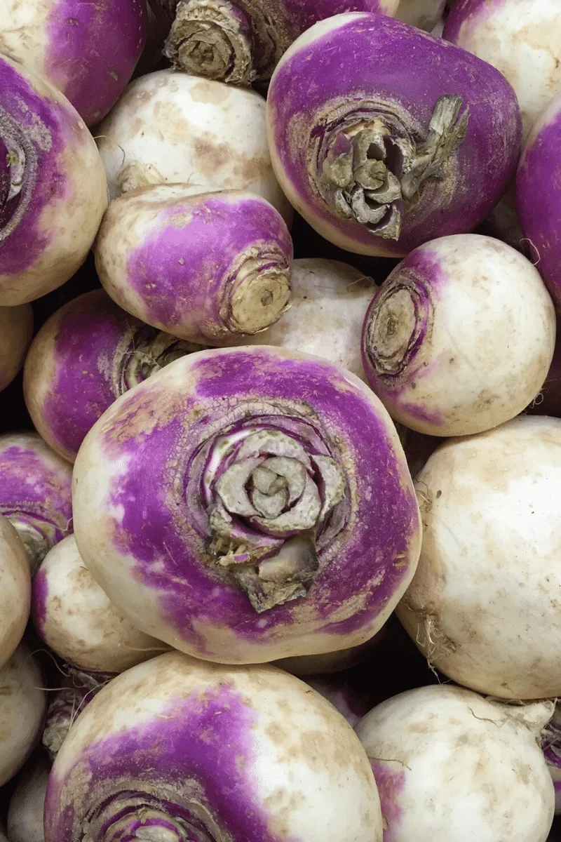 Turnips in a basket.