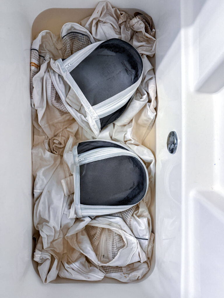 Suits soaking. 