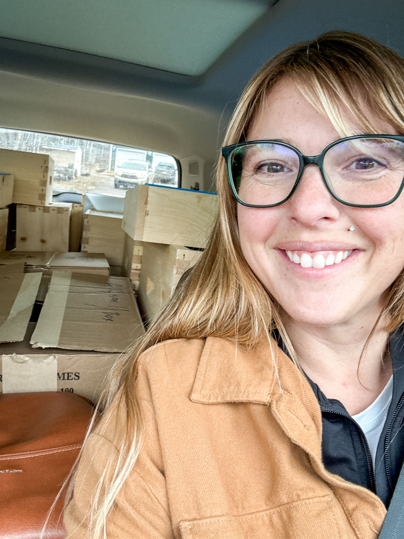 Picking up new hives for the 2025 season.